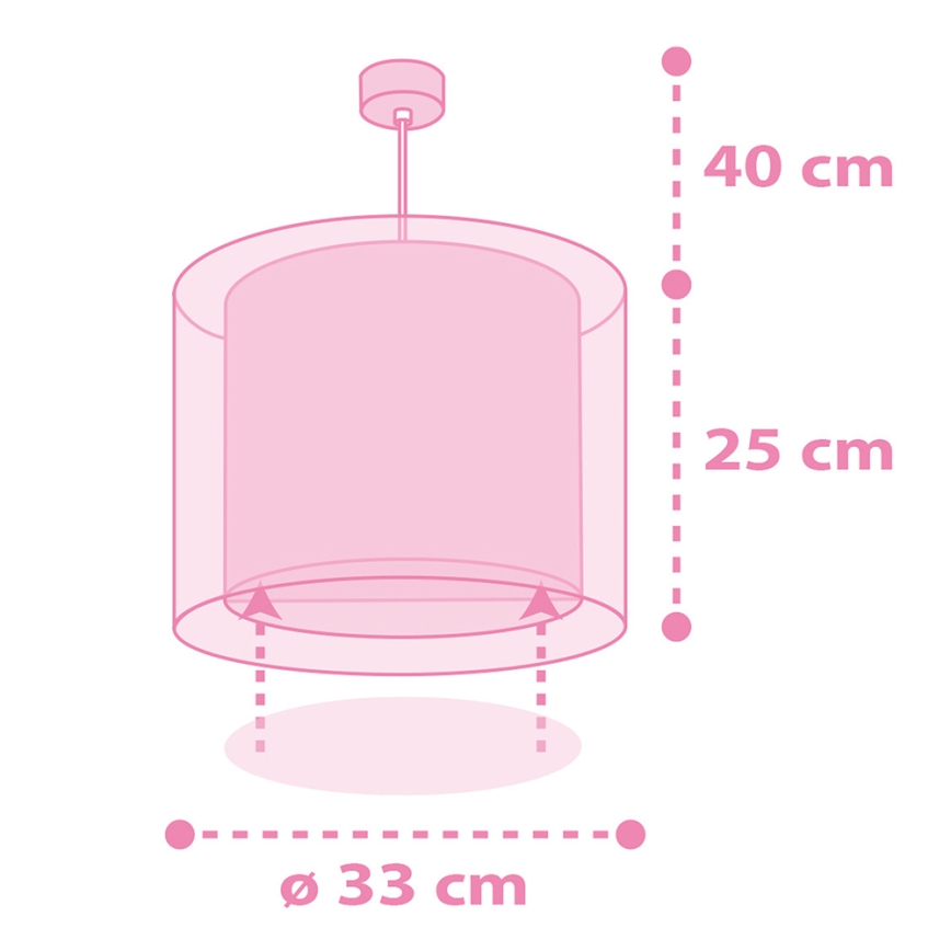 Dalber 41592 - Ljuskrona för barn UNICORNS 1xE27/60W/230V