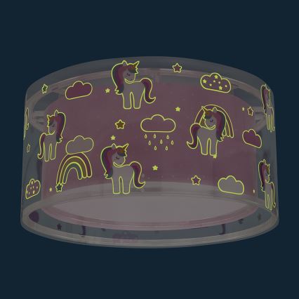 Dalber 41596 - Takbelysning för barn UNICORNS 2xE27/60W/230V