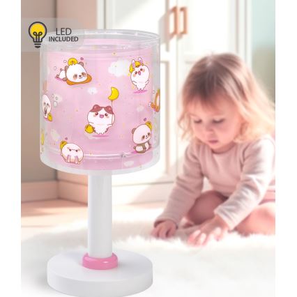 Dalber 41761S - LED-barnlampa KAWAII FRIENDS 1xG4/4W/230V rosa