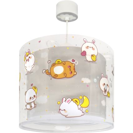 Dalber 41762E - Barnlampa KAWAII FRIENDS 1xE27/15W/230V grå