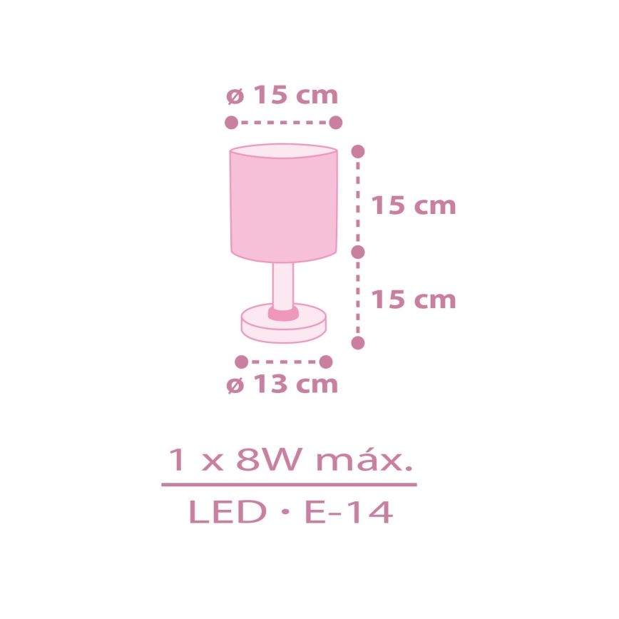 Dalber 42491N - LED-barnlampa FAIRY DREAMS 1xG4/4W/230V rosa