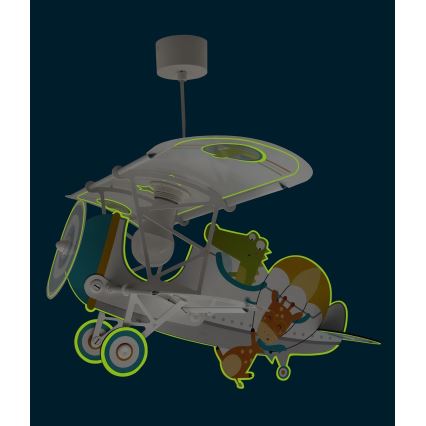 Dalber 54542 - Barnlampa LITTLE CROCODILE 1xE27/15W/230V