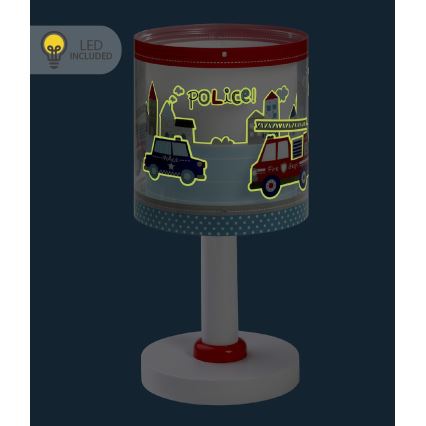 Dalber 60611N - LED-barnlampa POLICE 1xG4/4W/230V flerfärgad