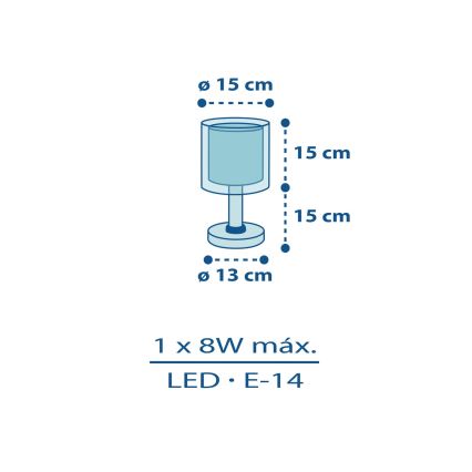 Dalber 60611N - LED-barnlampa POLICE 1xG4/4W/230V flerfärgad