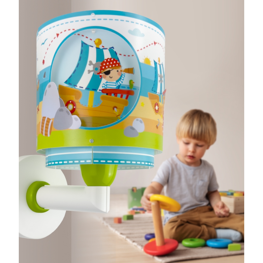 Dalber 60659 - Barnvägglampa PIRATE ISLAND 1xE27/15W/230V