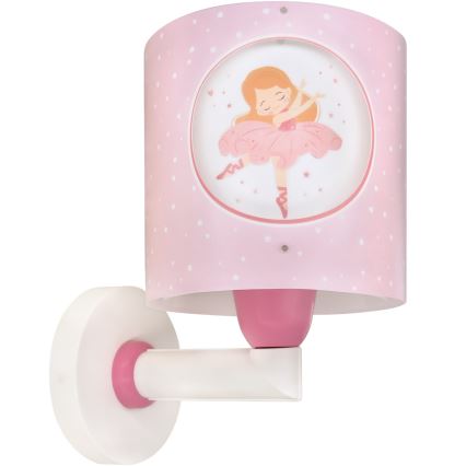 Dalber 60919 - Barnvägglampa PRINCESS DANCE 1xE27/15W/230V rosa