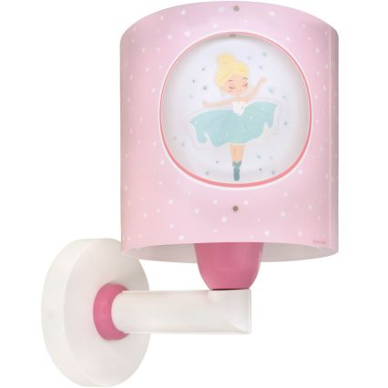 Dalber 60919 - Barnvägglampa PRINCESS DANCE 1xE27/15W/230V rosa