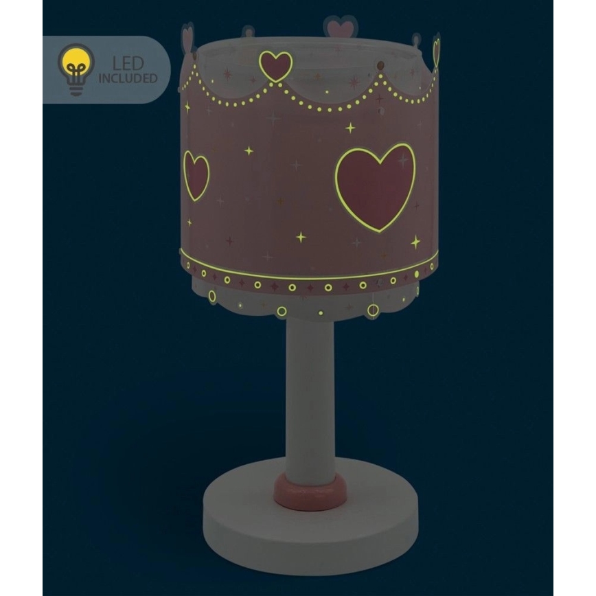 Dalber 61101N - LED barnlampa LITTLE QUEEN 1xG4/4W/230V rosa