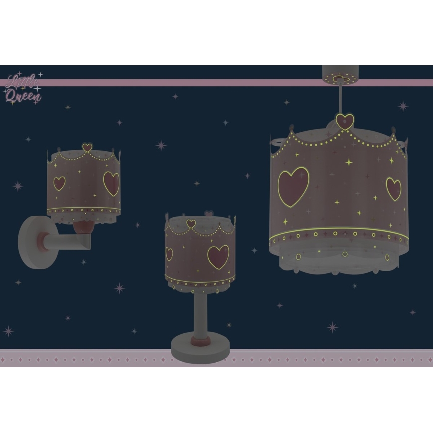 Dalber 61102 - Takkrona för barn  LITTLE QUEEN 1xE27/60W/230V