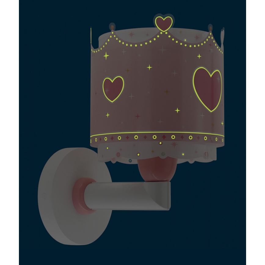 Dalber 61109 - Vägglampa för barn  LITTLE QUEEN 1xE27/60W/230V