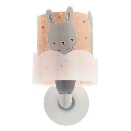 Dalber 61159S - Vägglampa för barn  BUNNY 1xE27/60W/230V orange