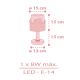 Dalber 61171S - Lampa för barn WHALE DREAMS 1xE14/8W/230V rosa
