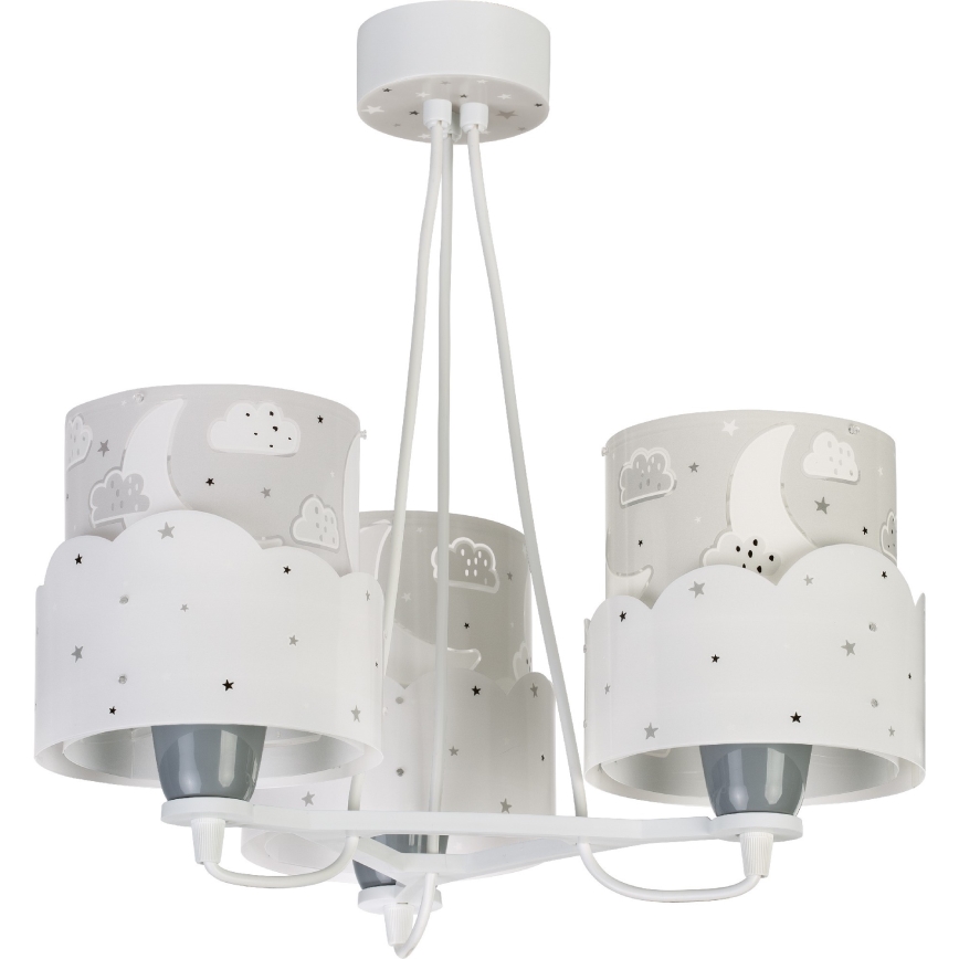 Dalber 61237E - Ljuskrona Barn MOON 3xE27/60W/230V