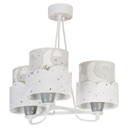 Dalber 61237E - Ljuskrona Barn MOON 3xE27/60W/230V