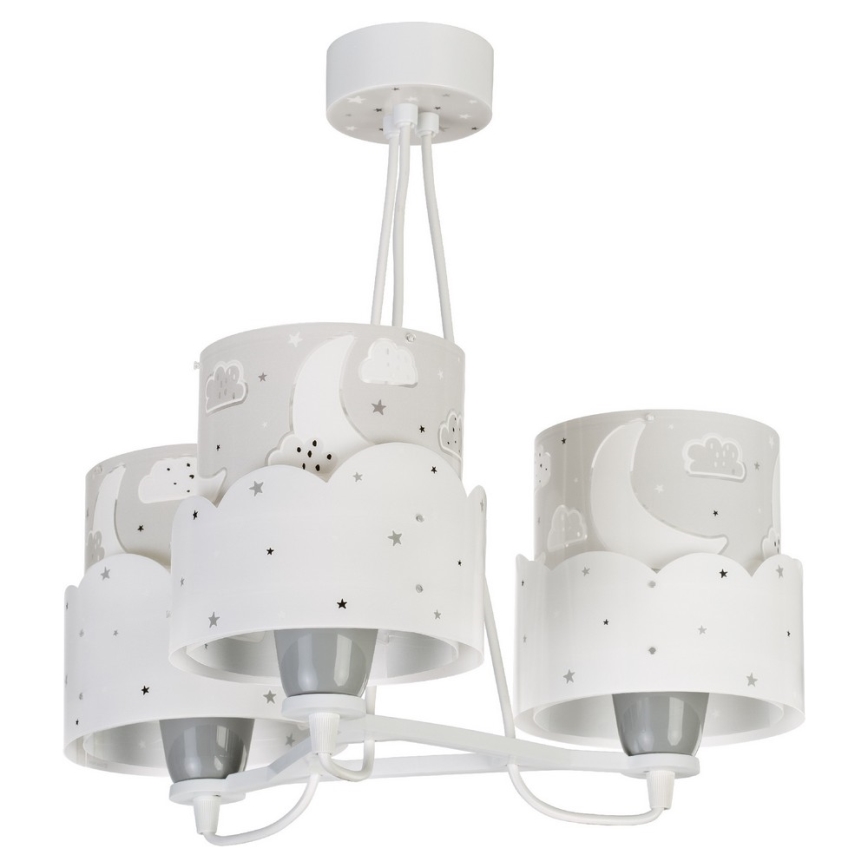 Dalber 61237E - Ljuskrona Barn MOON 3xE27/60W/230V