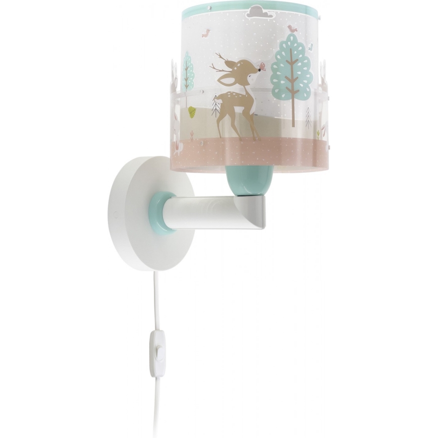 Dalber 61279 - Vägglampa för barn  LOVING DEER 1xE27/60W/230V