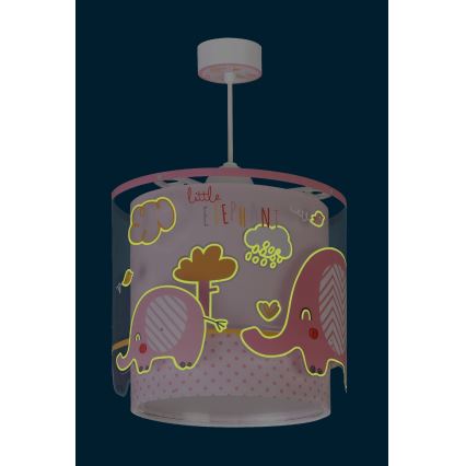 Dalber 61332S - Ljuskrona Barn LITTLE ELEPHANT 1xE27/60W/230V