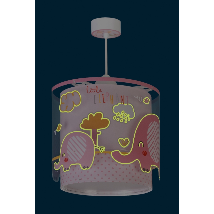 Dalber 61332S - Ljuskrona Barn LITTLE ELEPHANT 1xE27/60W/230V