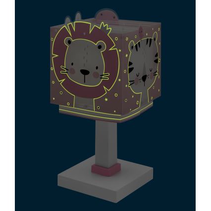 Dalber 63111NS - LED-barnlampa BABY JUNGLE 1xG4/4W/230V rosa