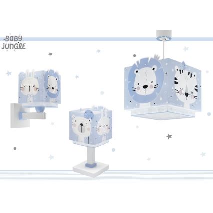 Dalber 63111T - Barnlampa  JUNGLE 1xE14/8W/230V blå