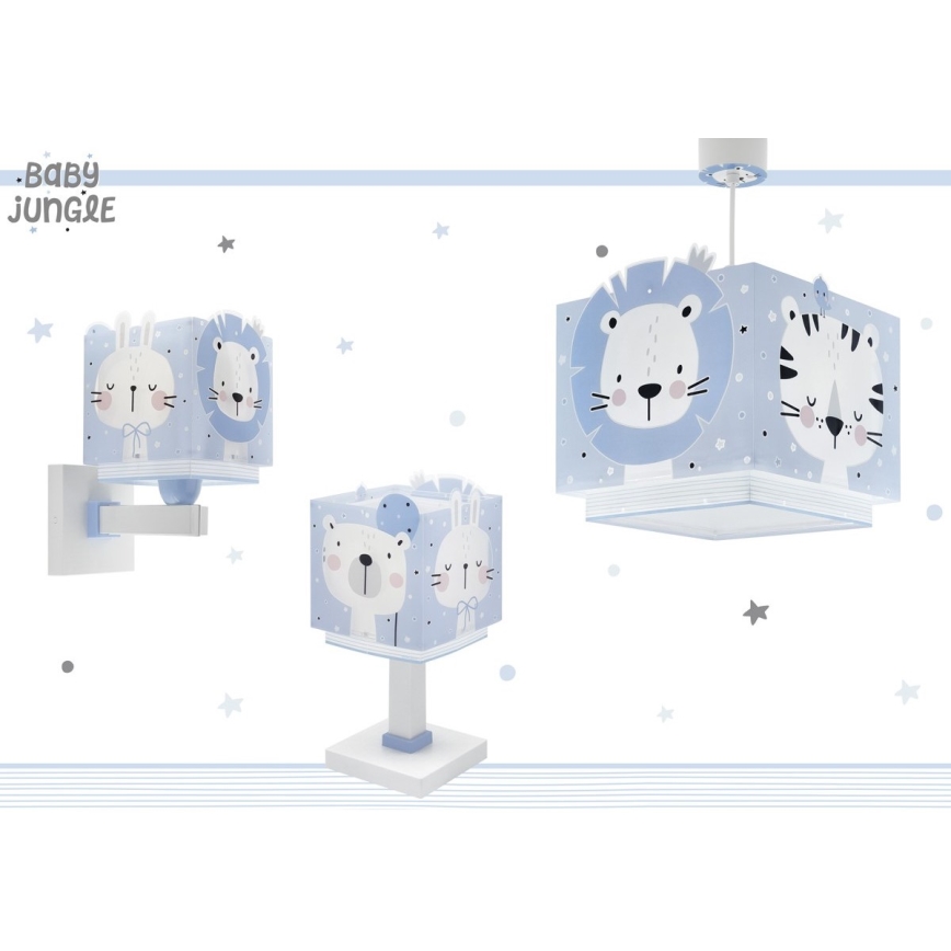 Dalber 63111T - Barnlampa  JUNGLE 1xE14/8W/230V blå