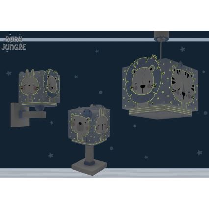 Dalber 63111T - Barnlampa  JUNGLE 1xE14/8W/230V blå