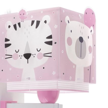 Dalber 63119S - Vägglampa för barn  JUNGLE 1xE27/15W/230V rosa