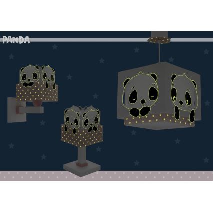 Dalber 63161S - Lampa för barn PANDA 1xE14/40W/230V rosa