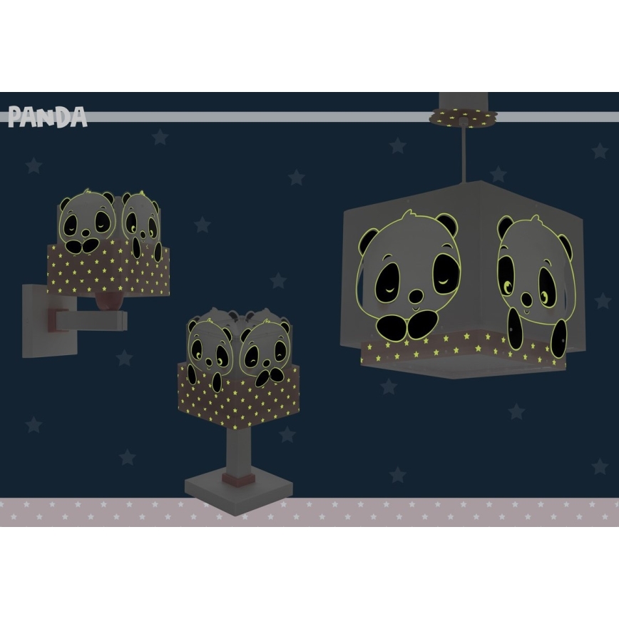 Dalber 63161S - Lampa för barn PANDA 1xE14/40W/230V rosa