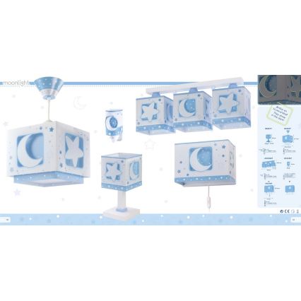 Dalber 63233NT - Barnlampa för tak MOONLIGHT 3xE27/60W/230V