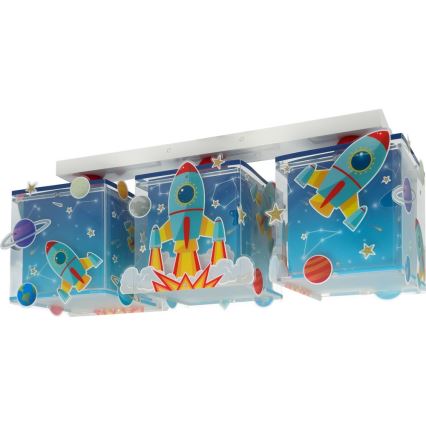 Dalber 63353 - Takbelysning för barn ROCKET 3xE27/15W/230V