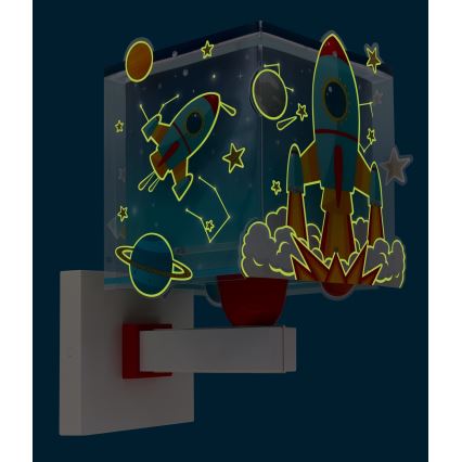 Dalber 63359 - Väggbelysning för barn ROCKET 1xE27/15W/230V