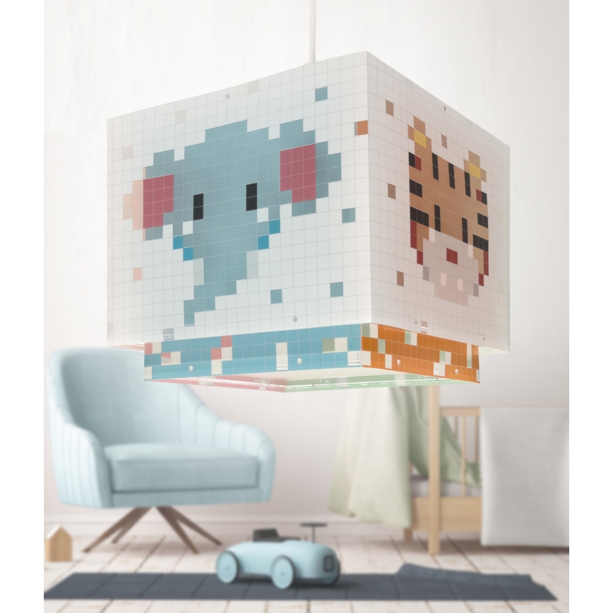 Dalber 63372 - Ljuskrona för barn LITTLE PIXEL 1xE27/15W/230V