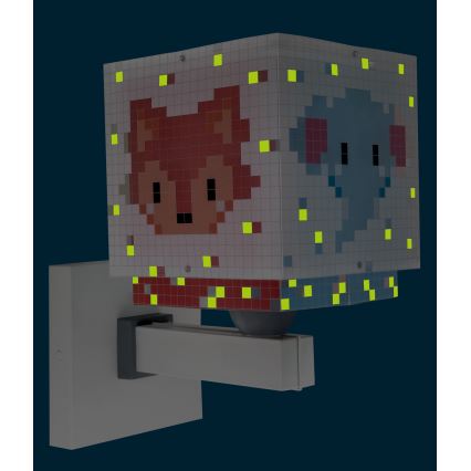 Dalber 63379 - Vägglampa för barn LITTLE PIXEL 1xE27/15W/230V