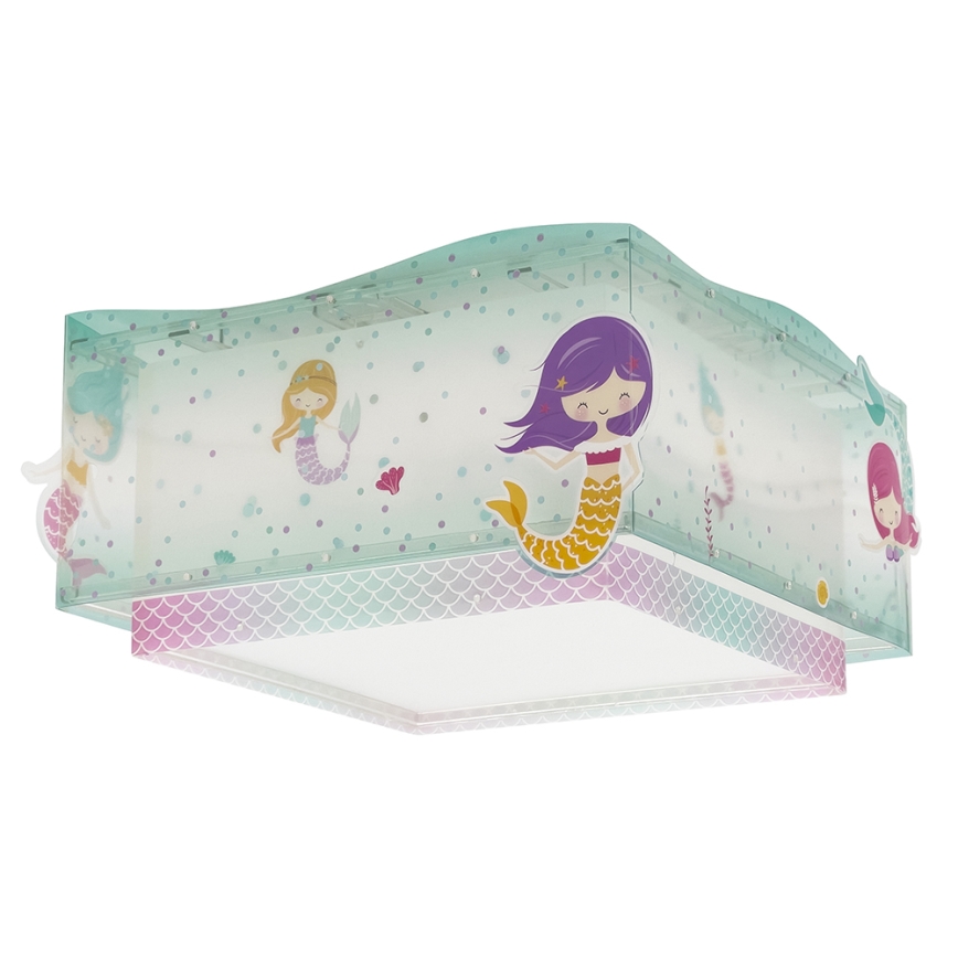 Dalber 63446 - Takbelysning för barn MERMAIDS 2xE27/60W/230V