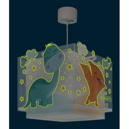 Dalber 63452 - Taklampa för barn BABY DINOS 1xE27/15W/230V flerfärgad