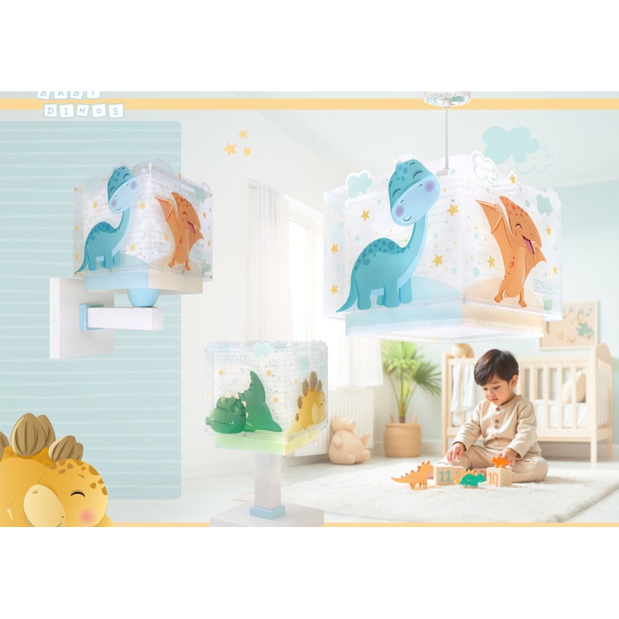 Dalber 63452 - Taklampa för barn BABY DINOS 1xE27/15W/230V flerfärgad