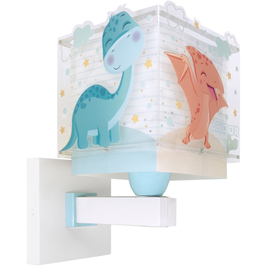 Dalber 63459 - Vägglampa för barn BABY DINOS 1xE27/15W/230V färgglad