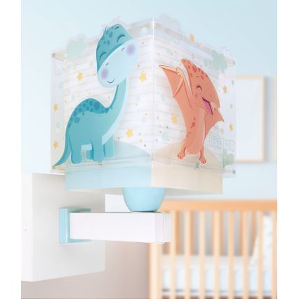 Dalber 63459 - Vägglampa för barn BABY DINOS 1xE27/15W/230V färgglad