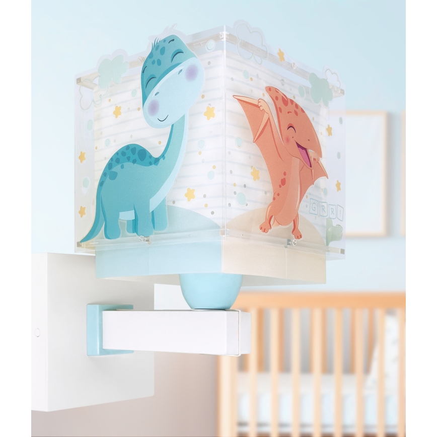 Dalber 63459 - Vägglampa för barn BABY DINOS 1xE27/15W/230V färgglad
