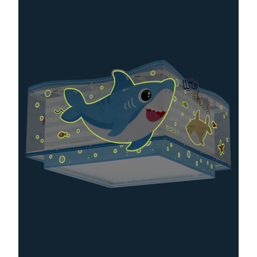 Dalber 63476 - Takbelysning för barn BABY SHARK 2xE27/60W/230V