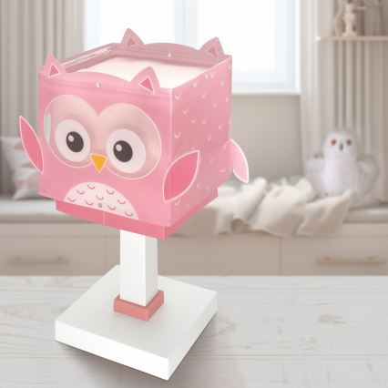 Dalber 64481N - LED-barnlampa LITTLE OWL 1xG4/4W/230V rosa