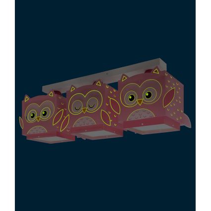 Dalber 64483 - Takbelysning för barn LITTLE FRIENDS 3xE27/15W/230V