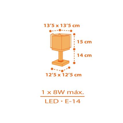 Dalber 64561N - LED-barnlampa LITTLE TIGGER 1xG4/4W/230V orange