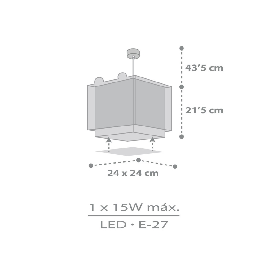 Dalber 64562 - Ljuskrona Barn LITTLE TIGER 1xE27/60W/230V