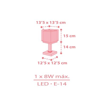Dalber 64581N - LED barnlampa LITTLE FOX 1xG4/4W/230V rosa