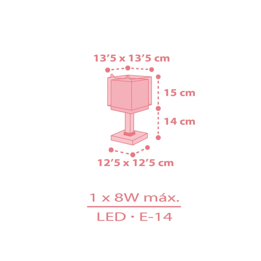 Dalber 64581N - LED barnlampa LITTLE FOX 1xG4/4W/230V rosa