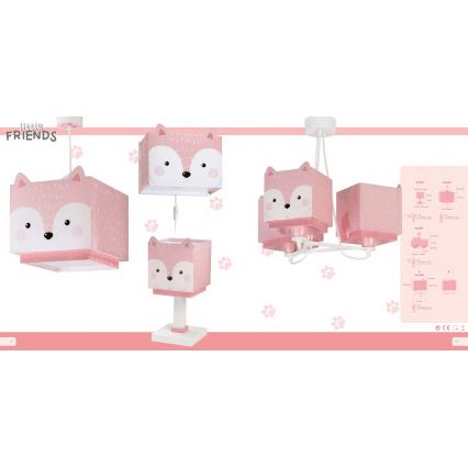 Dalber 64587 - Ljuskrona Barn LITTLE FOX 3xE27/60W/230V