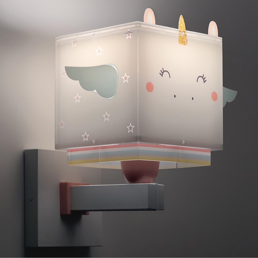 Dalber 64599 - Väggbelysning för barn LITTLE UNICORN 1xE27/15W/230V