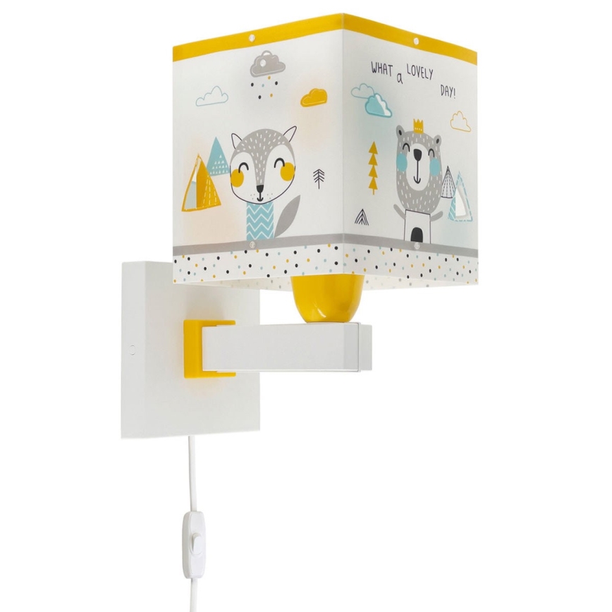 Dalber 73249 - Vägglampa för barn  HELLO LITTLE 1xE27/60W/230V